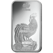 Pamp Suisse Lunar Rooster 1oz Silver Bar BackA